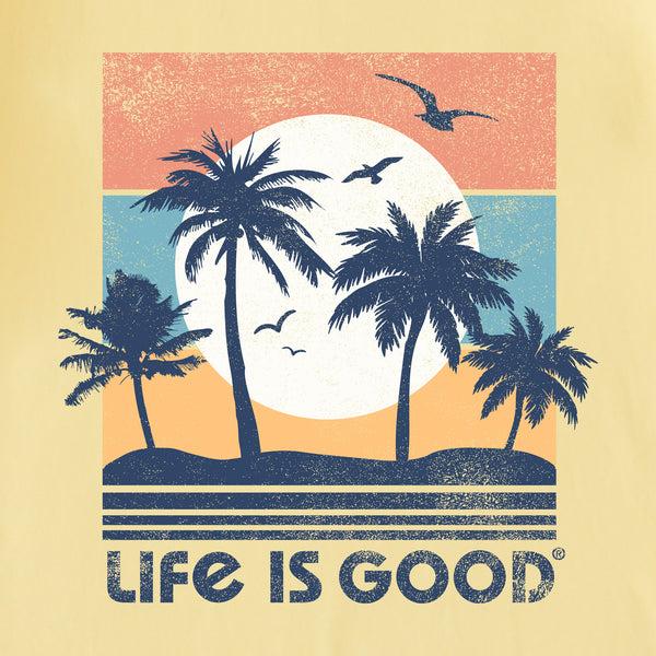 Life Is Good Men's Beachy Palms Short Sleeve Crusher Tee