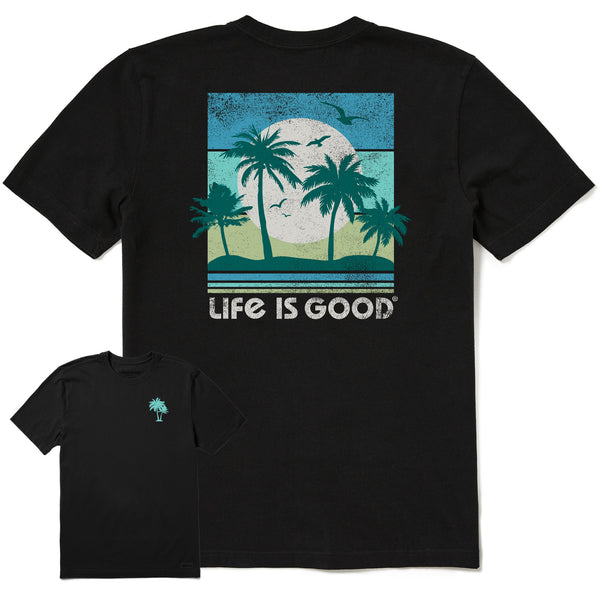 Life Is Good Men's Beachy Palms Short Sleeve Crusher Tee