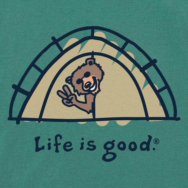 Life Is Good Men's Bear Tent Short Sleeve Crusher-LITE Tee