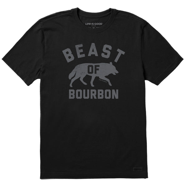 life is good Men's Beast of Bourbon Short Sleeve Crusher Tee