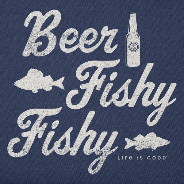 Life Is Good Men's Beer Fishy Fishy Short Sleeve Tee