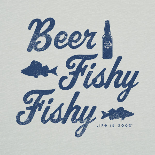 Life Is Good Men's Beer Fishy Fishy Textured Slub Hoodie