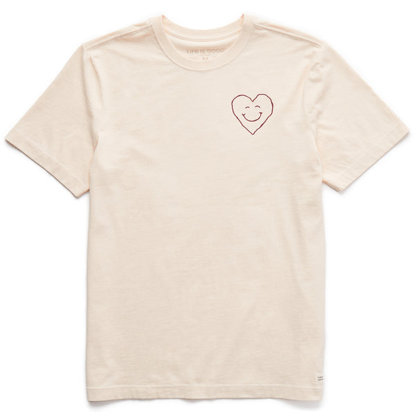 life is good Men's Bert's Smile Heart Short Sleeve Crusher Tee