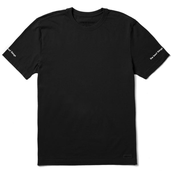 life is good Men's Best Things Message Short Sleeve Crusher Tee