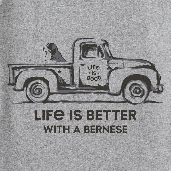 Life Is Good Men's Better With A Bernese Truck Short Sleeve Tee