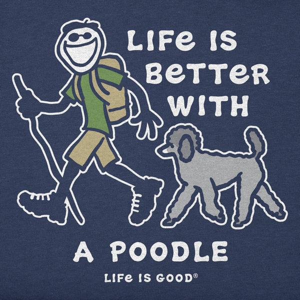 Life Is Good Men's Better With A Poodle Jake Short Sleeve Tee