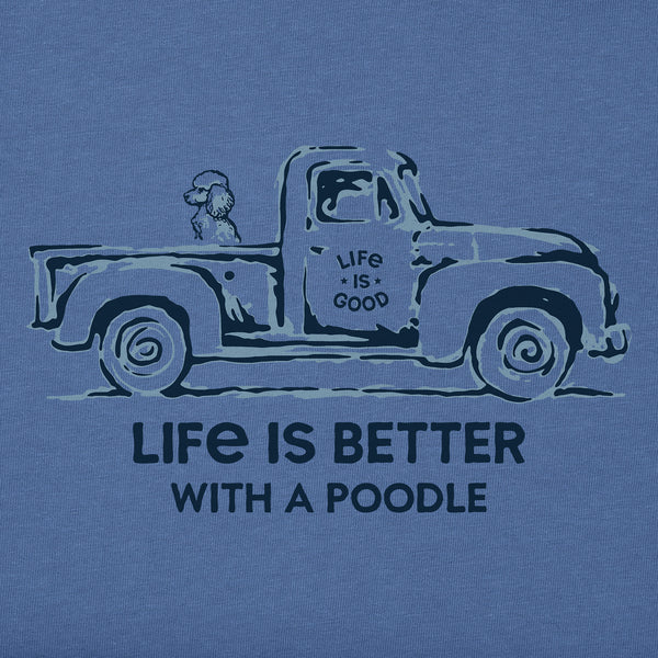 Life Is Good Men's Better With A Poodle Truck Short Sleeve Tee