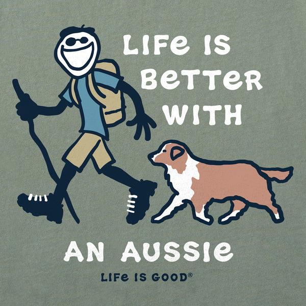Life Is Good Men's Better With An Aussie Jake Short Sleeve Tee