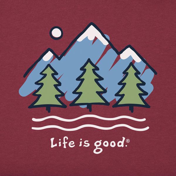 Life Is Good Men's Big Mountains Short Sleeve Crusher Tee