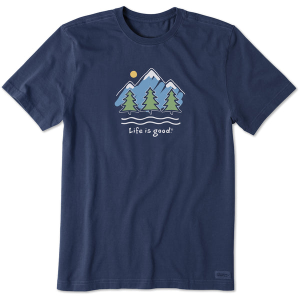 life is good Men's Big Mountains Short Sleeve Crusher Tee