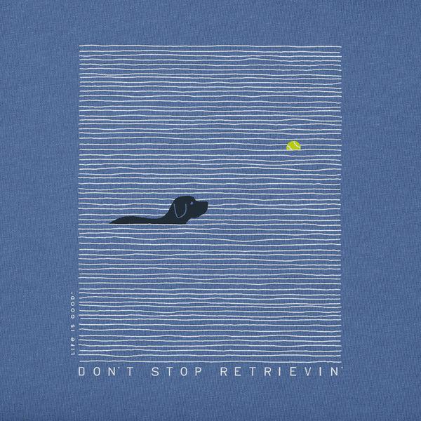 Life Is Good Men's Black Lab Retrievin' Short Sleeve Tee