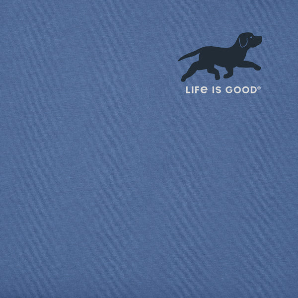 Life Is Good Men's Black Lab Retrievin' Short Sleeve Tee