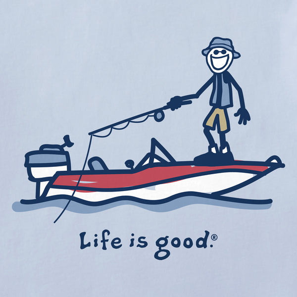 Life Is Good Men's Boat Fish Jake Short Sleeve Crusher Tee