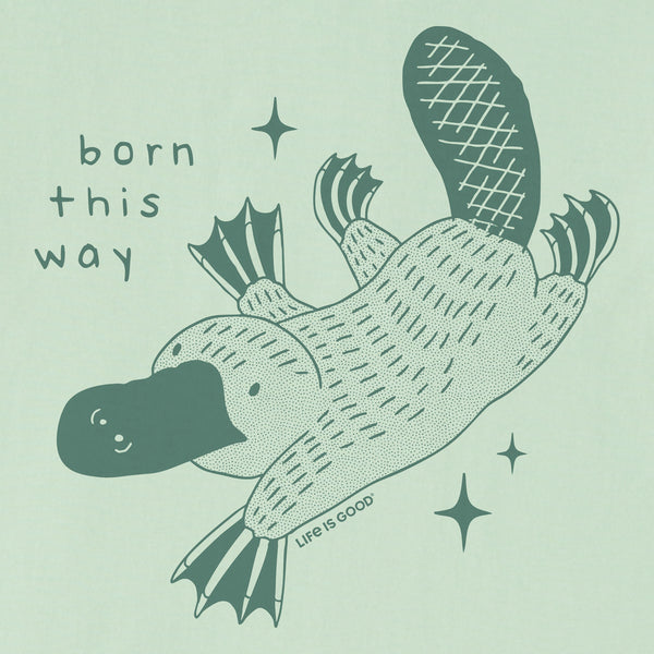 Life Is Good Men's Born This Way Platypus Short Sleeve Crusher Tee