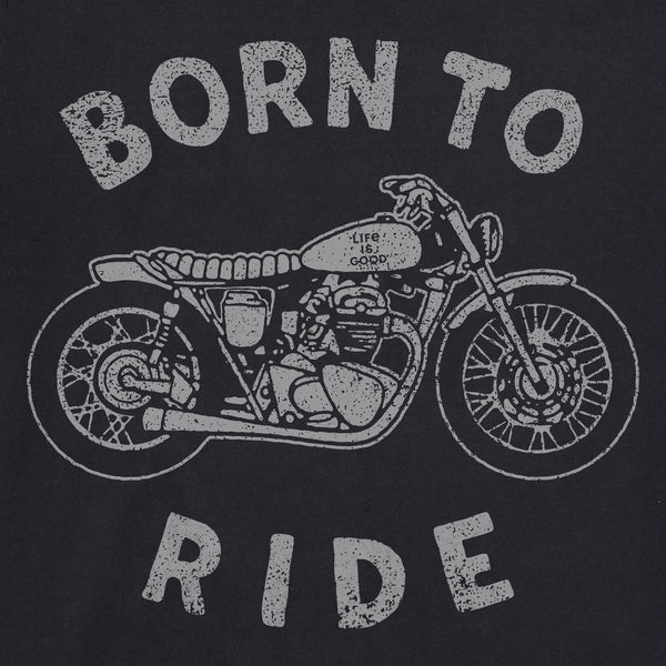 Life Is Good Men's Born To Ride Motorcycle Long Sleeve Crusher Tee