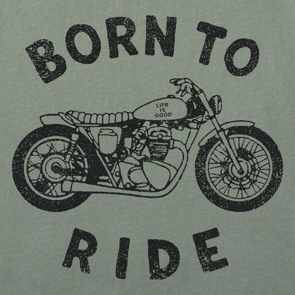Life Is Good Men's Born To Ride Motorcycle Long Sleeve Crusher Tee