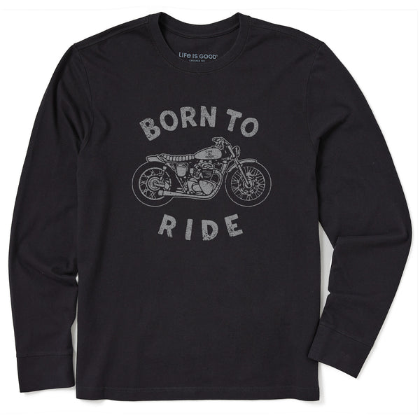 life is good Men's Born to Ride Motorcycle Long Sleeve Crusher Tee