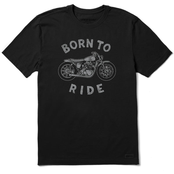 life is good Men's Born to Ride Motorcycle Short Sleeve Crusher Tee