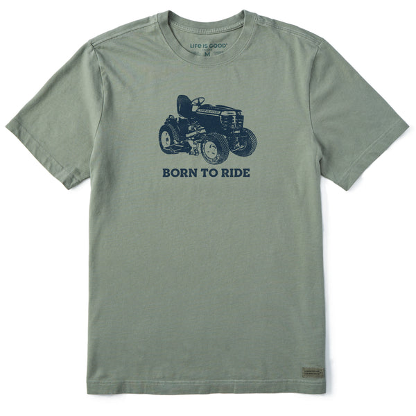 life is good Men's Born to Ride Mower Short Sleeve Crusher Tee