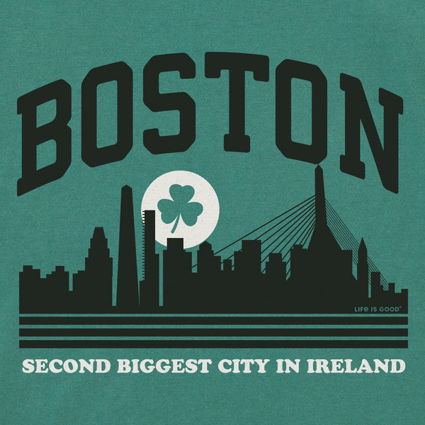 Life Is Good Men's Boston Second Biggest City In Ireland Short Sleeve Crusher Tee