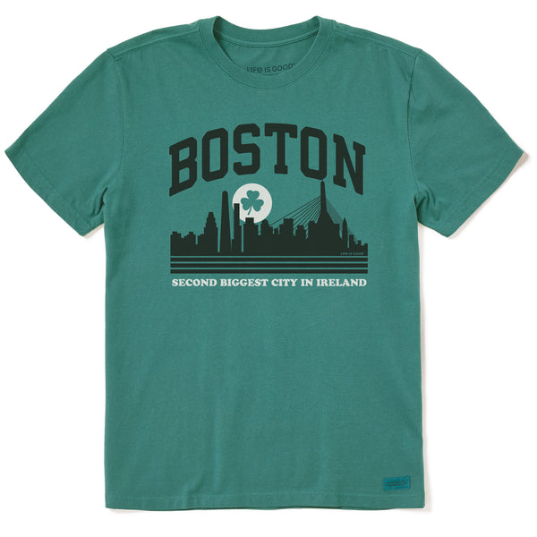life is good Men's Boston Second Biggest City in Ireland Short Sleeve Crusher Tee