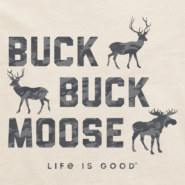 Life Is Good Men's Buck Buck Moose Camo Short Sleeve Tee