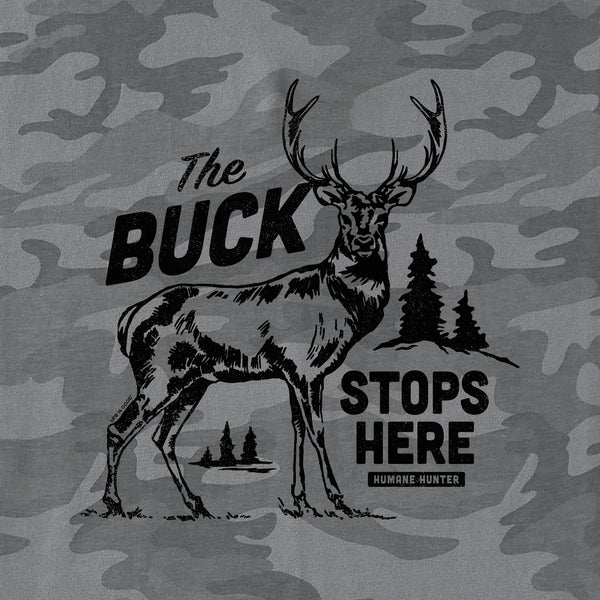 Life Is Good Men's Buck Stops Here Short Sleeve Allover Printed Crusher Tee