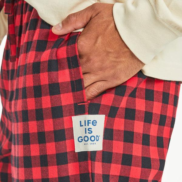 Life Is Good Men's Buffalo Check Pattern Classic Sleep Pant