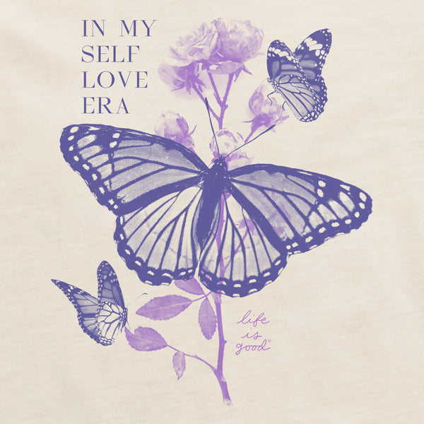 Life Is Good Men's Butterfly Rose Self Love Era Short Sleeve Crusher Tee
