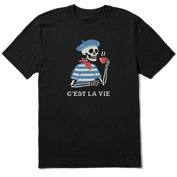 life is good Men's C'est La Vie Skeleton Short Sleeve Crusher Tee