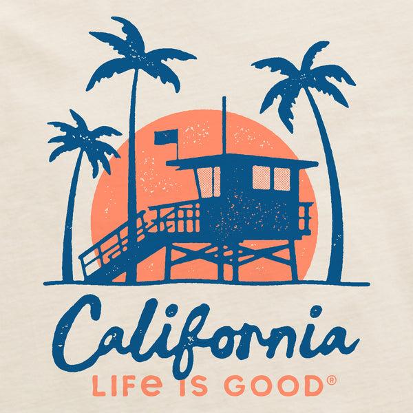 Life Is Good Men's California Lifeguard Station Short Sleeve Crusher Tee