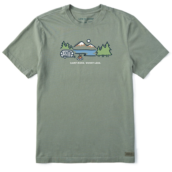 Life Is Good Men's Camp More Lakeside Camper Short Sleeve Tee