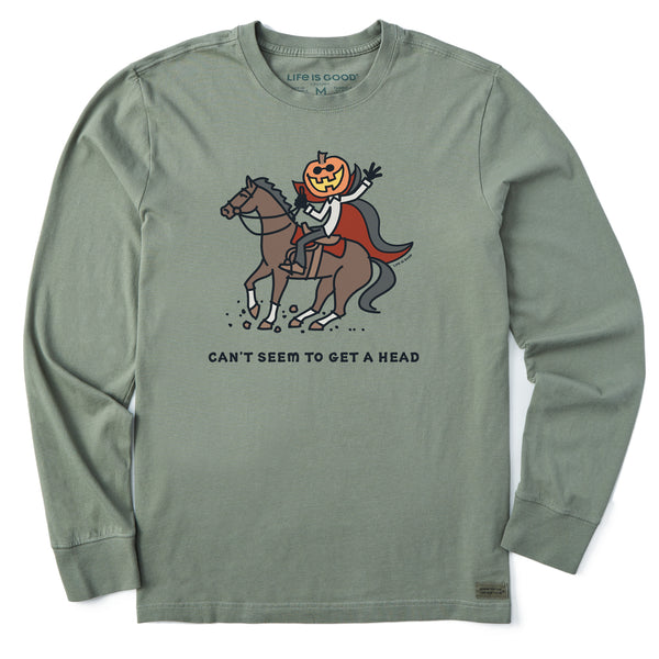 Life Is Good Men's Can't Seem To Get A Head Long Sleeve Crusher Tee