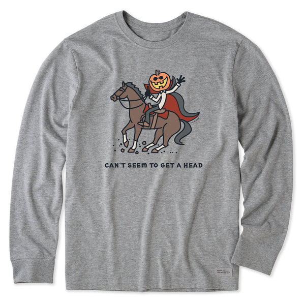 life is good Men's Can't Seem to Get A Head Long Sleeve Crusher Tee
