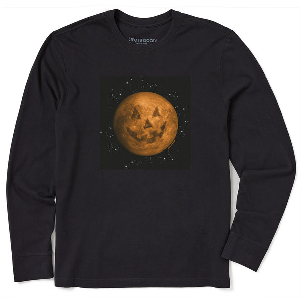life is good Men's Celestial Jack-O-Moon Long Sleeve Crusher Tee