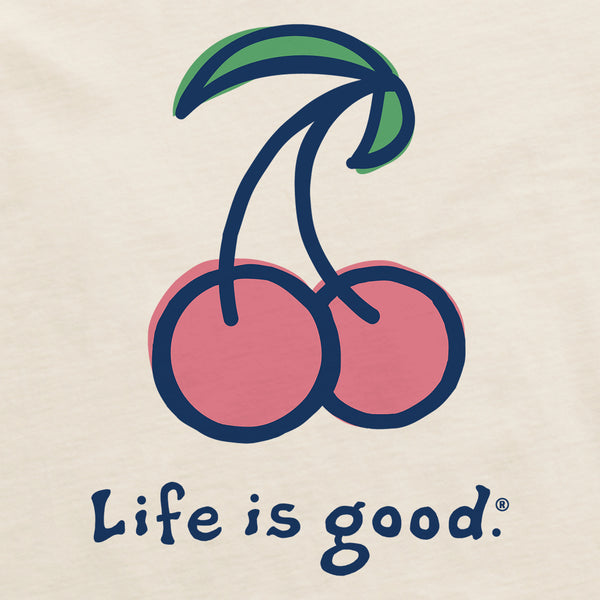Life Is Good Men's Cherries Vintage Short Sleeve Crusher Tee