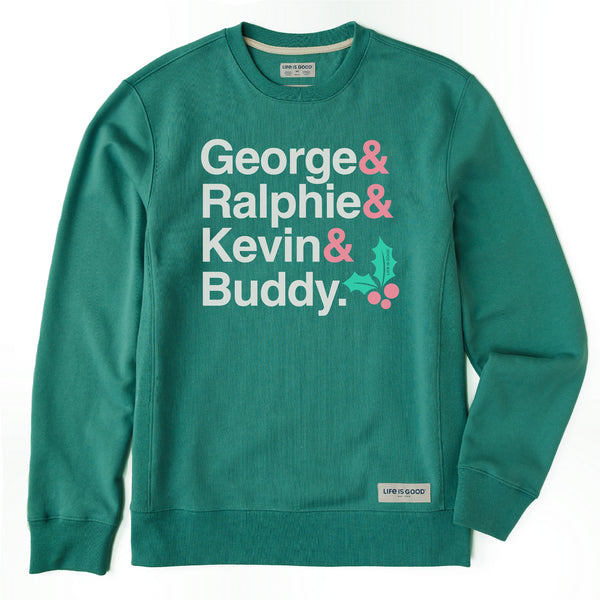 life is good Men's Christmas Movie Legends Simply True Fleece Crew