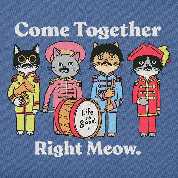Life Is Good Men's Come Together Right Meow Short Sleeve Tee