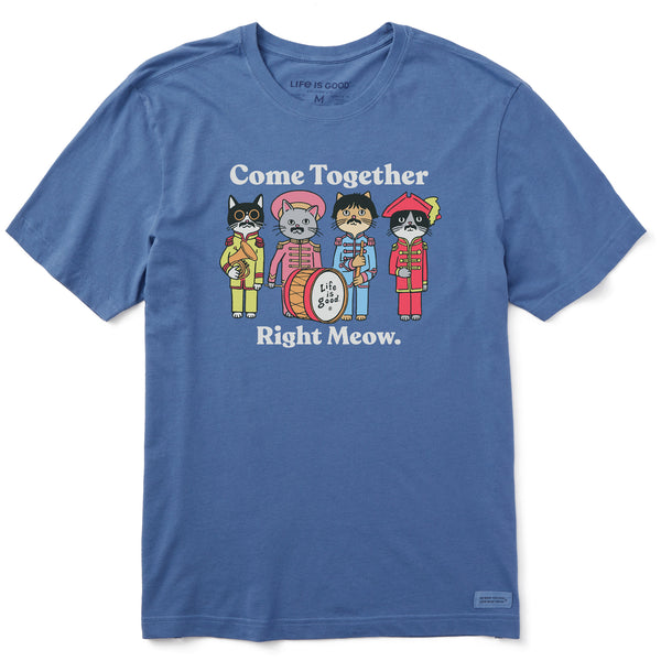 life is good Men's Come Together Right Meow Short Sleeve Tee