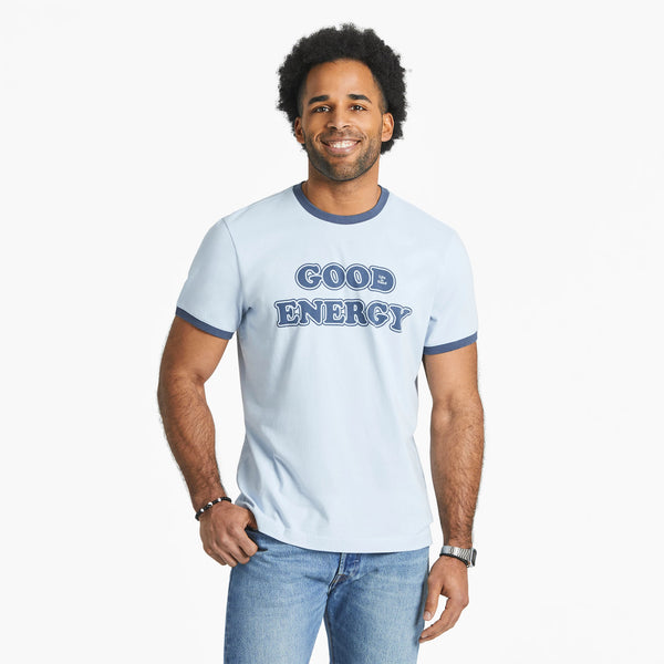 life is good Men's Cooper Good Energy Classic Crusher Ringer Tee