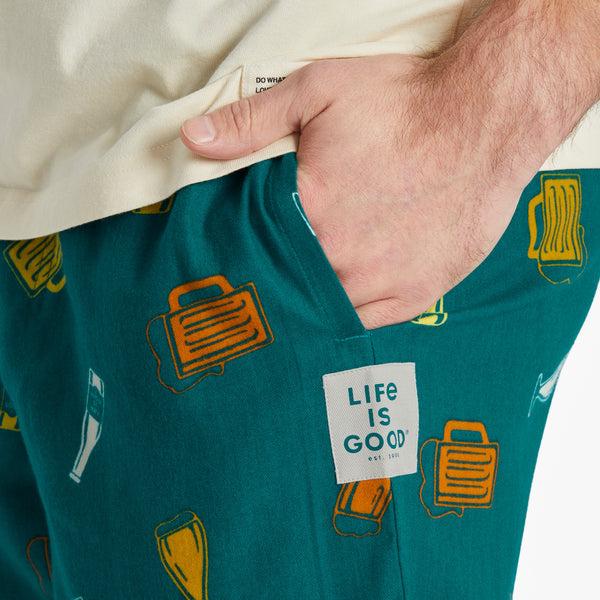 Life Is Good Men's Craft Beer Pattern Classic Sleep Pant