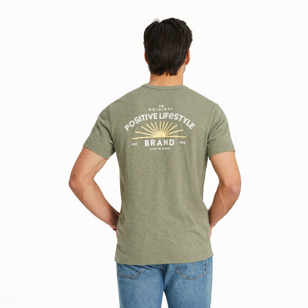 Life Is Good Men's Crafty Positive Lifestyle Sun Slub Slim Fit Tee