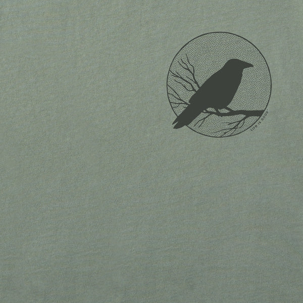Life Is Good Men's Crow On Branch Short Sleeve Crusher Tee