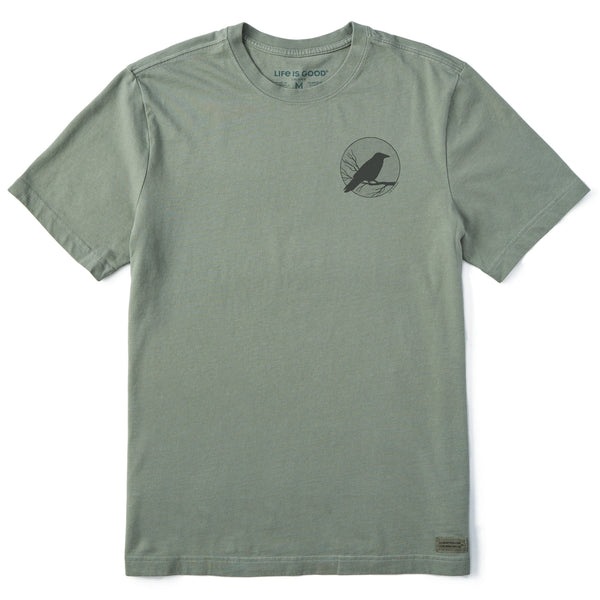 life is good Men's Crow on Branch Short Sleeve Crusher Tee