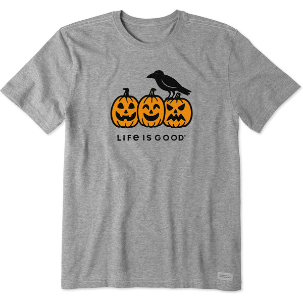 life is good Men's Crow on Pumpkins Short Sleeve Crusher Tee