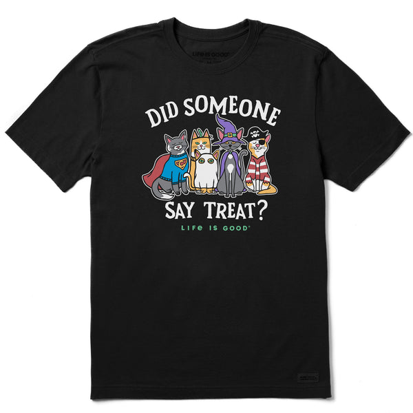life is good Men's Did Someone Say Treat Cats Short Sleeve Crusher Tee