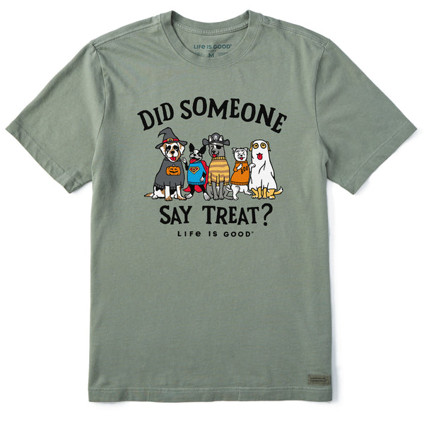 Life Is Good Men's Did Someone Say Treat? Short Sleeve Crusher Tee