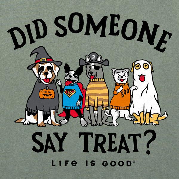 Life Is Good Men's Did Someone Say Treat? Short Sleeve Crusher Tee