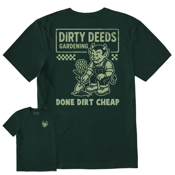 life is good Men's Dirty Deeds Gardening Short Sleeve Crusher Tee