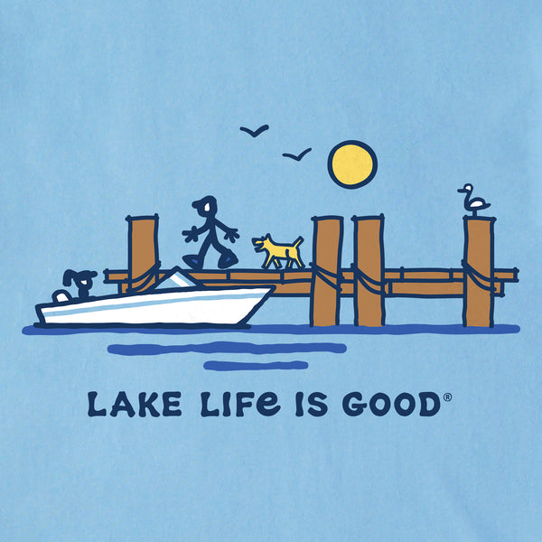 Life Is Good Men's Dock Lake Life Is Good Short Sleeve Tee